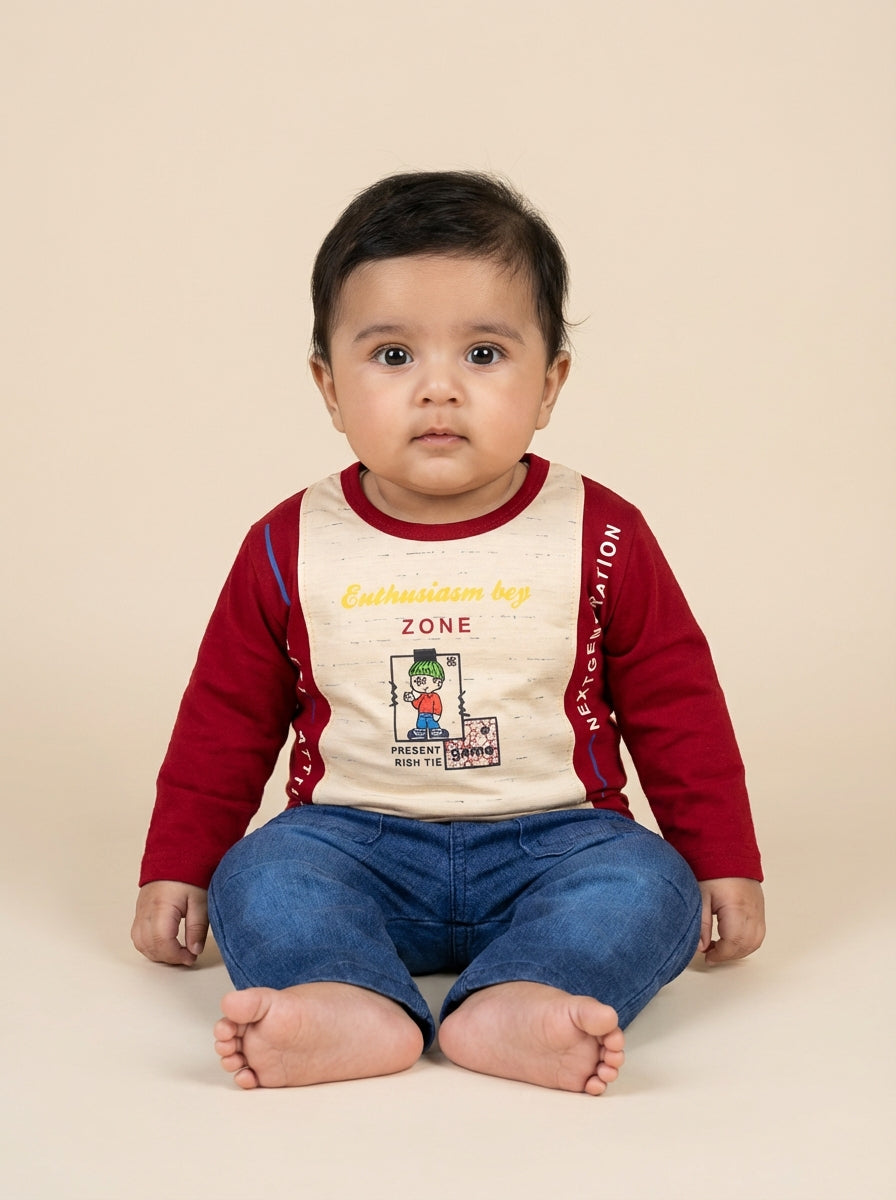 Zone Zone - Baby Blended Shirt with Jeans Pant