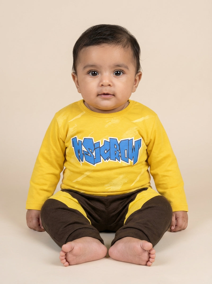 Bear B - Baby Blended Shirt with Hosiery Trouser