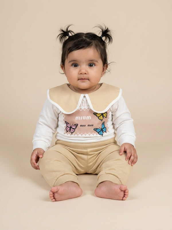 Butterfly - Baby Girls Butterfly Collar Suit
