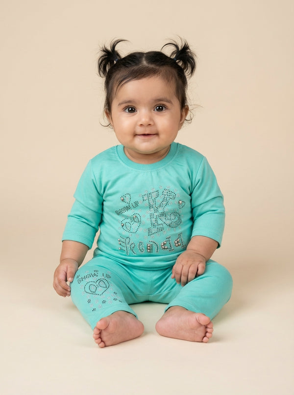 Show up! - Baby Girls Sparkle Suit