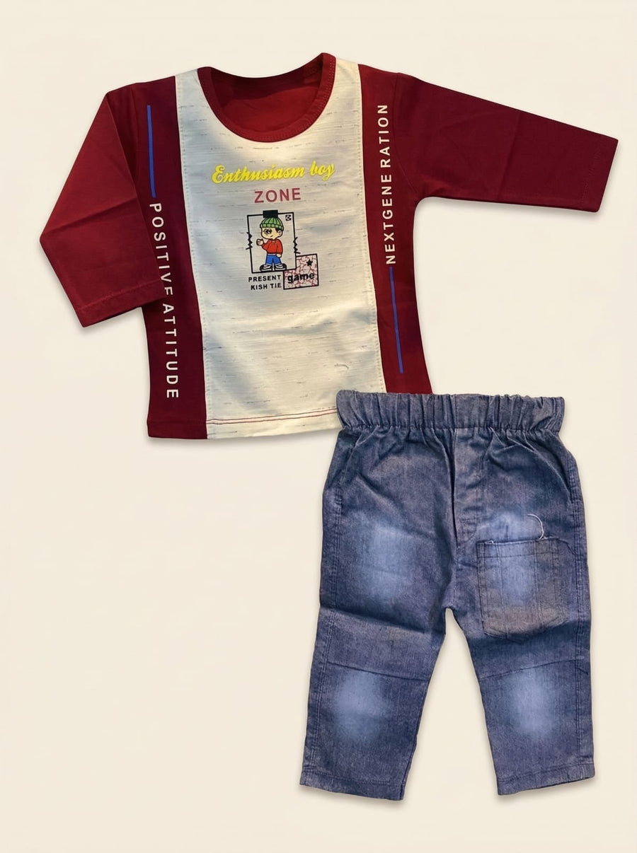 Zone Zone - Baby Blended Shirt with Jeans Pant