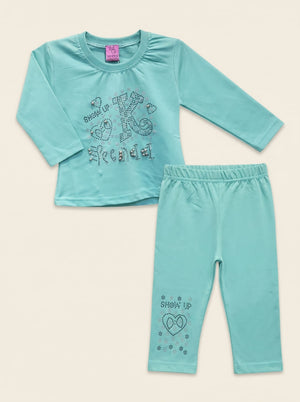 Show up! - Baby Girls Sparkle Suit