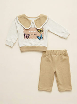 Butterfly - Baby Girls Butterfly Collar Suit